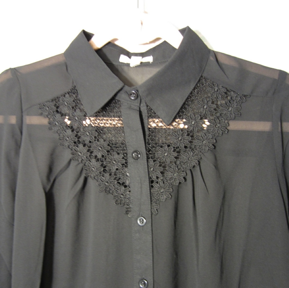 Sheer Button Up - Picture 2 of 5